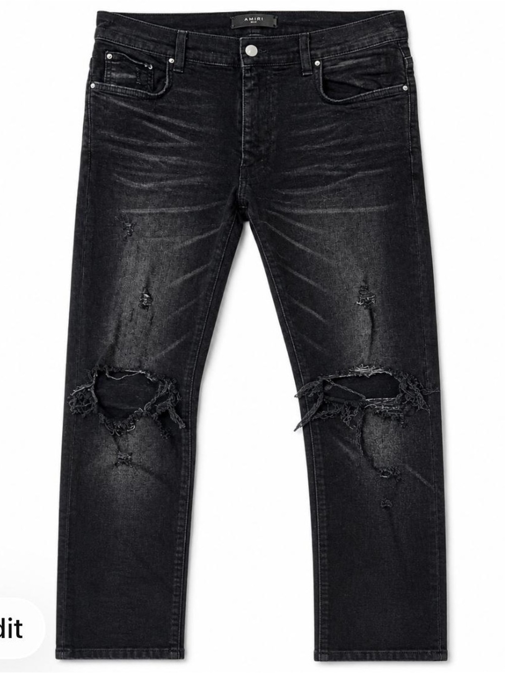 AMIRI MX1 Distressed Jeans Black Skinny Denim Authentic